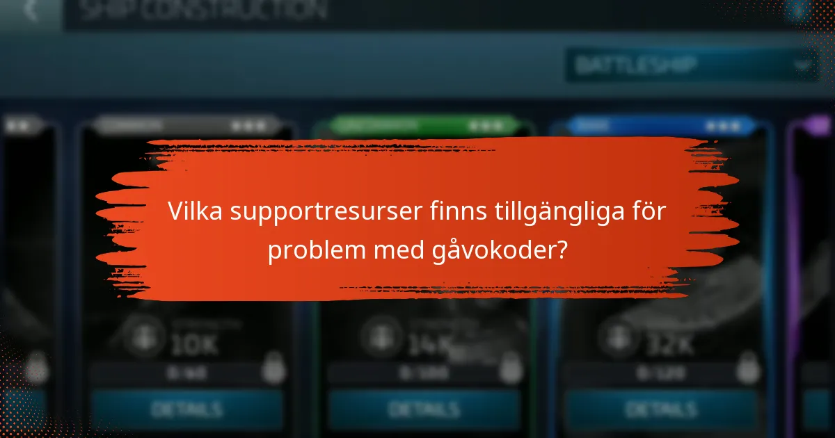 Vilka supportresurser finns tillgängliga för problem med gåvokoder?
